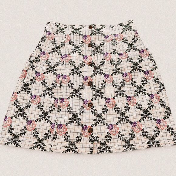 The East Order Tarshie Floral Button-Front Mini Skirt small - Picture 1 of 6
